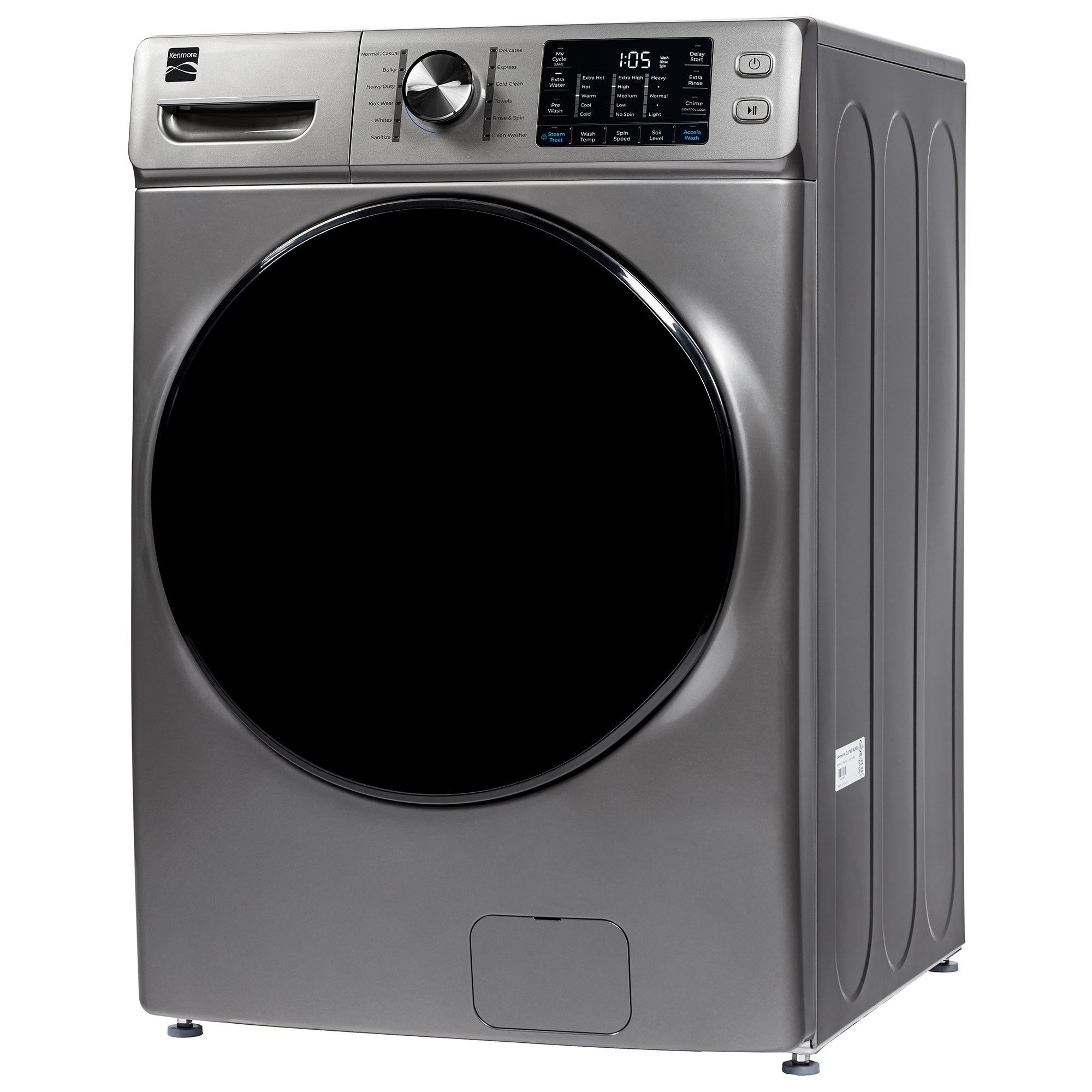 Kenmore 4.5 cu. ft. Front-Load Washer w/ Steam – Metallic Steel