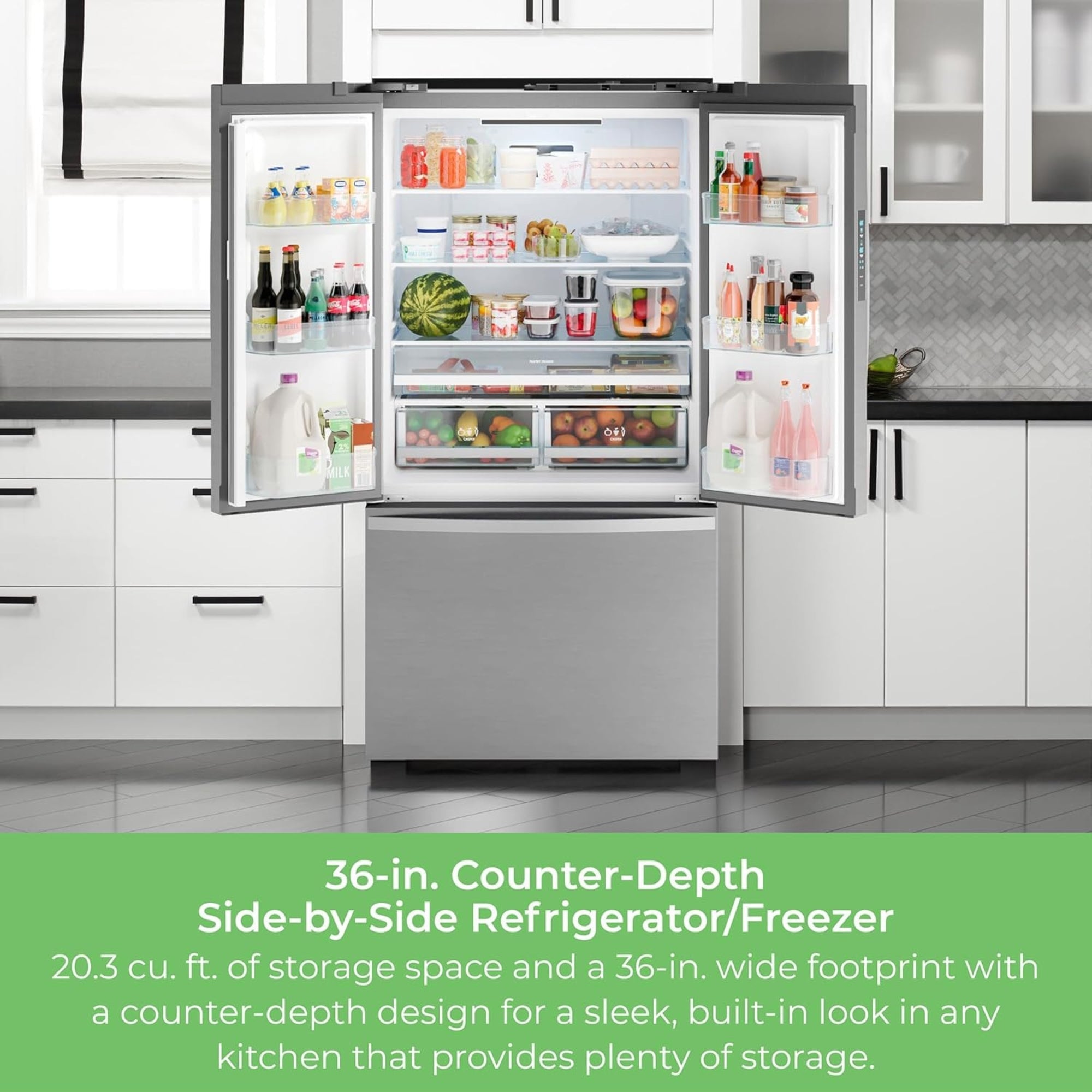 Kenmore 20.3 cu. ft. Counter Depth French Door Refrigerator - Stainless Steel