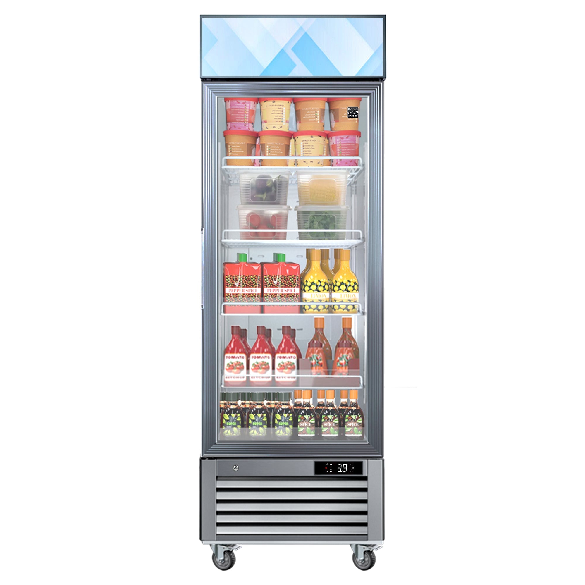 Kenmore Pro glass door freezer dimensions