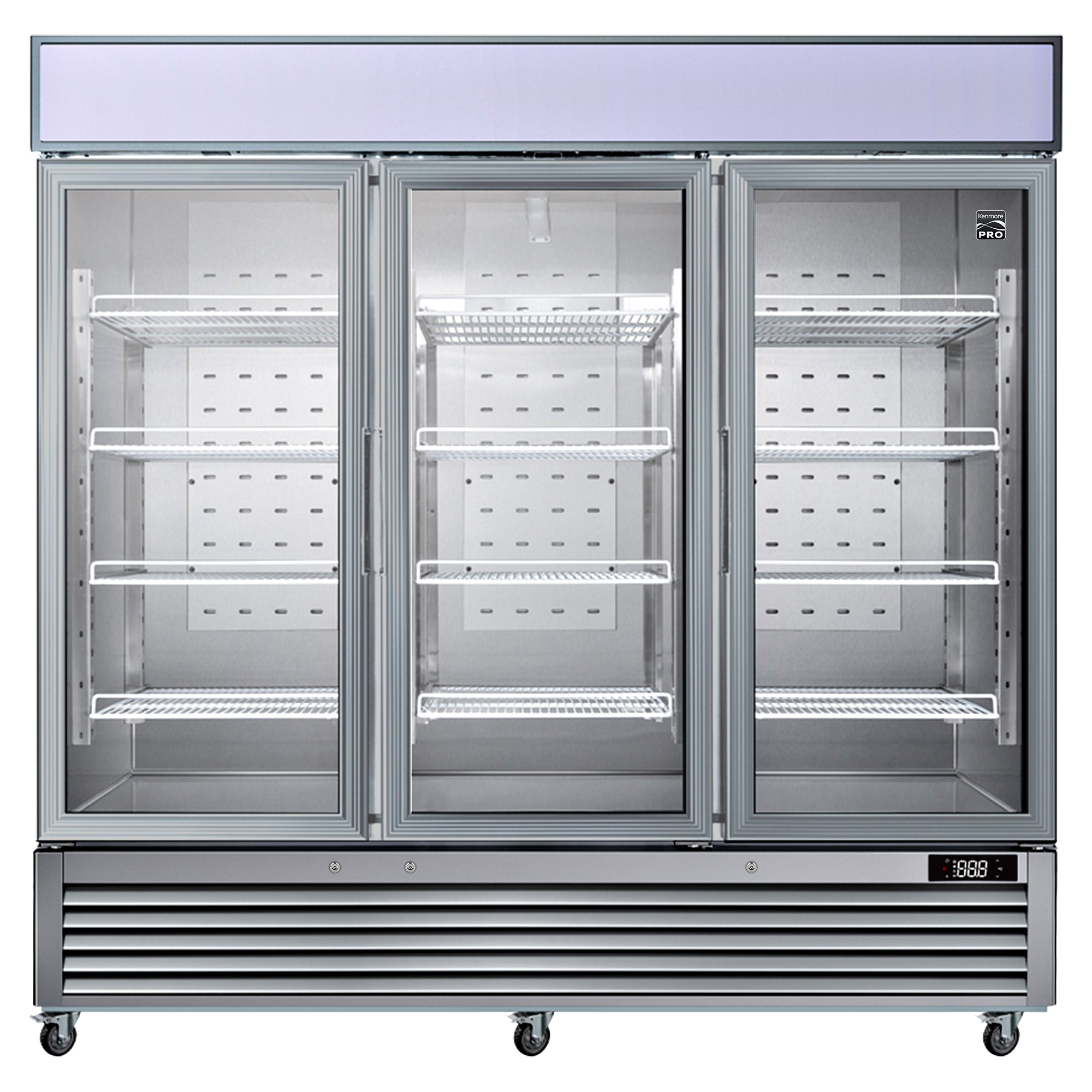 Kenmore Pro 72 cu ft 3-door glass display freezer