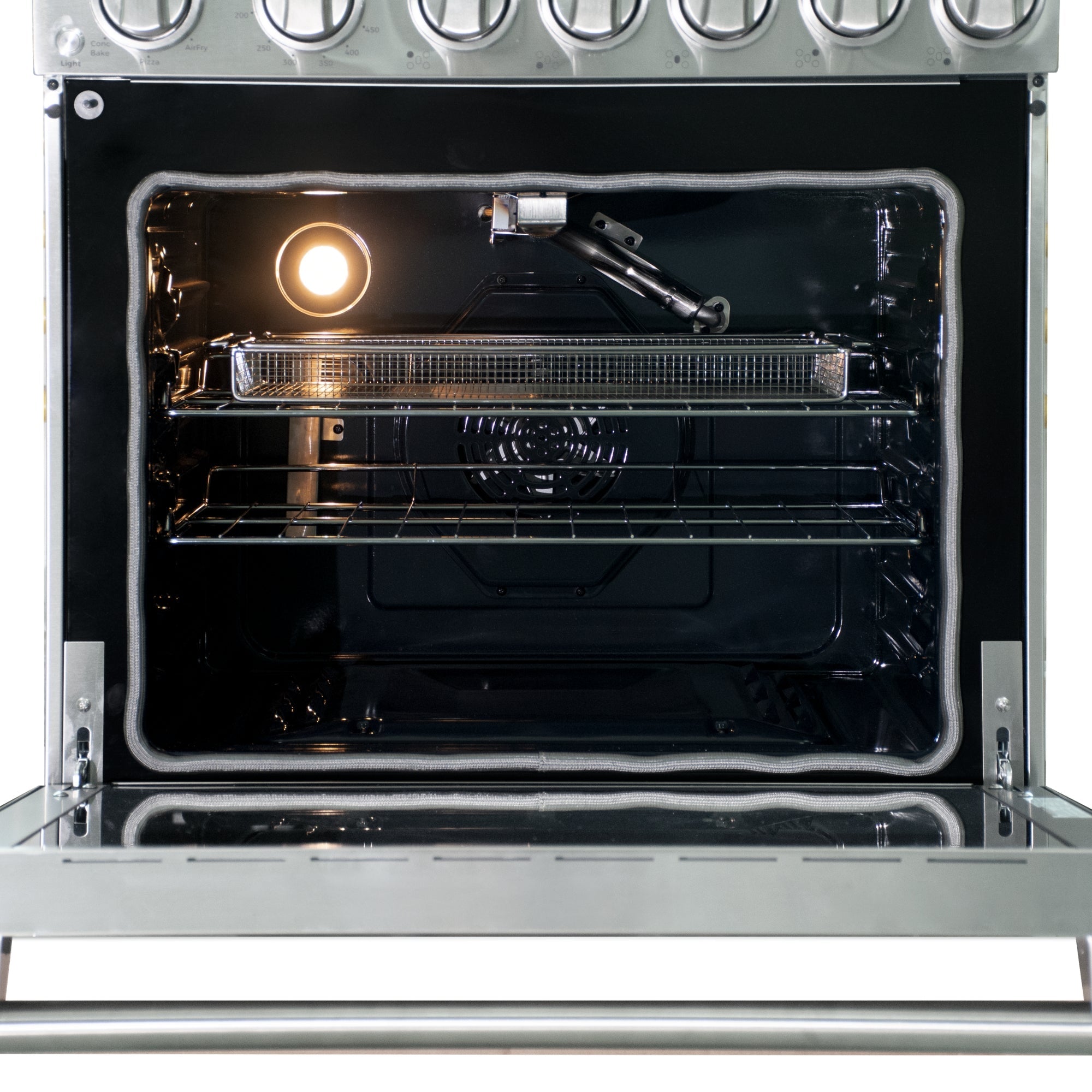 Kenmore PRO gas range stainless detail