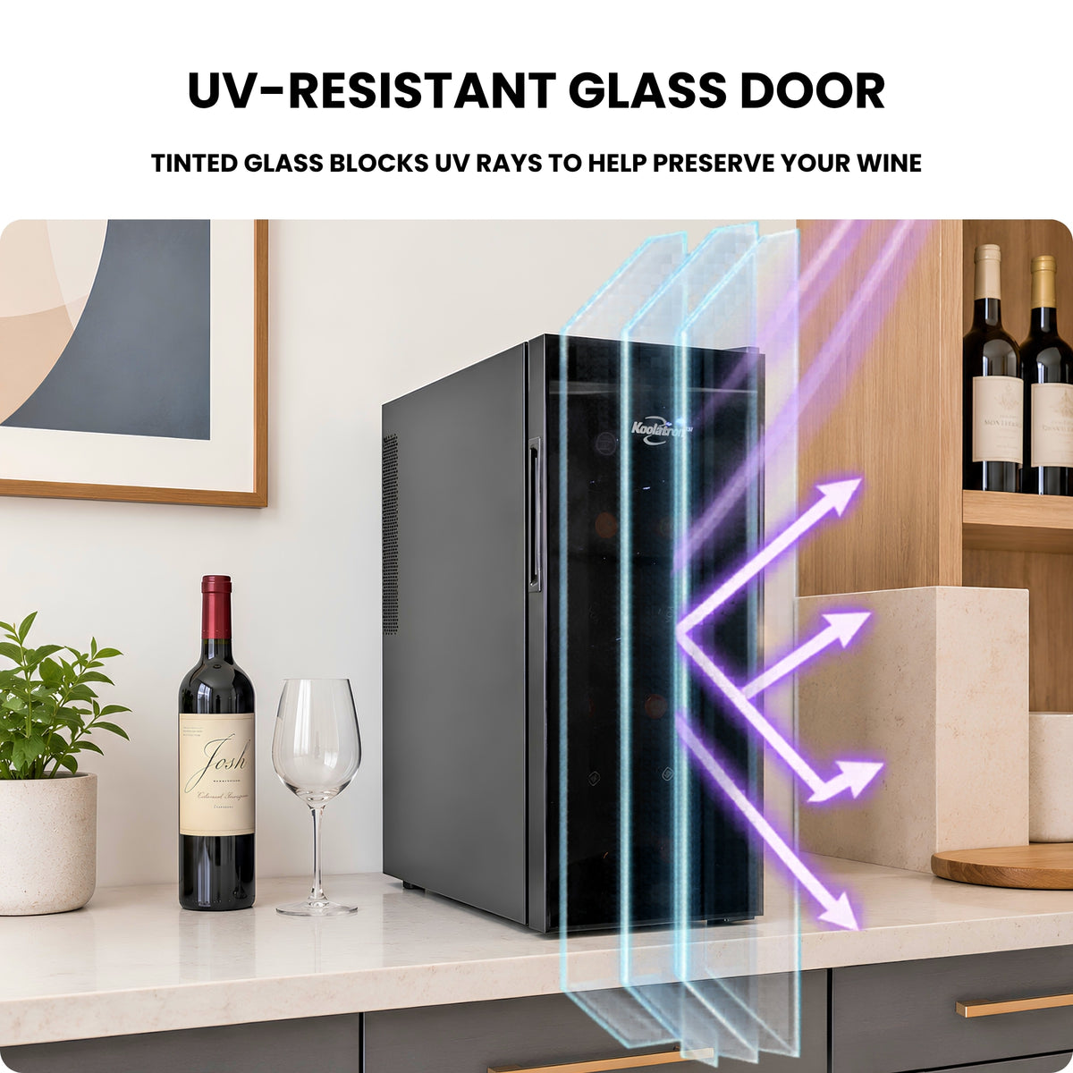 Koolatron 12-Bottle Thermoelectric Wine Cellar with Mirrored Door