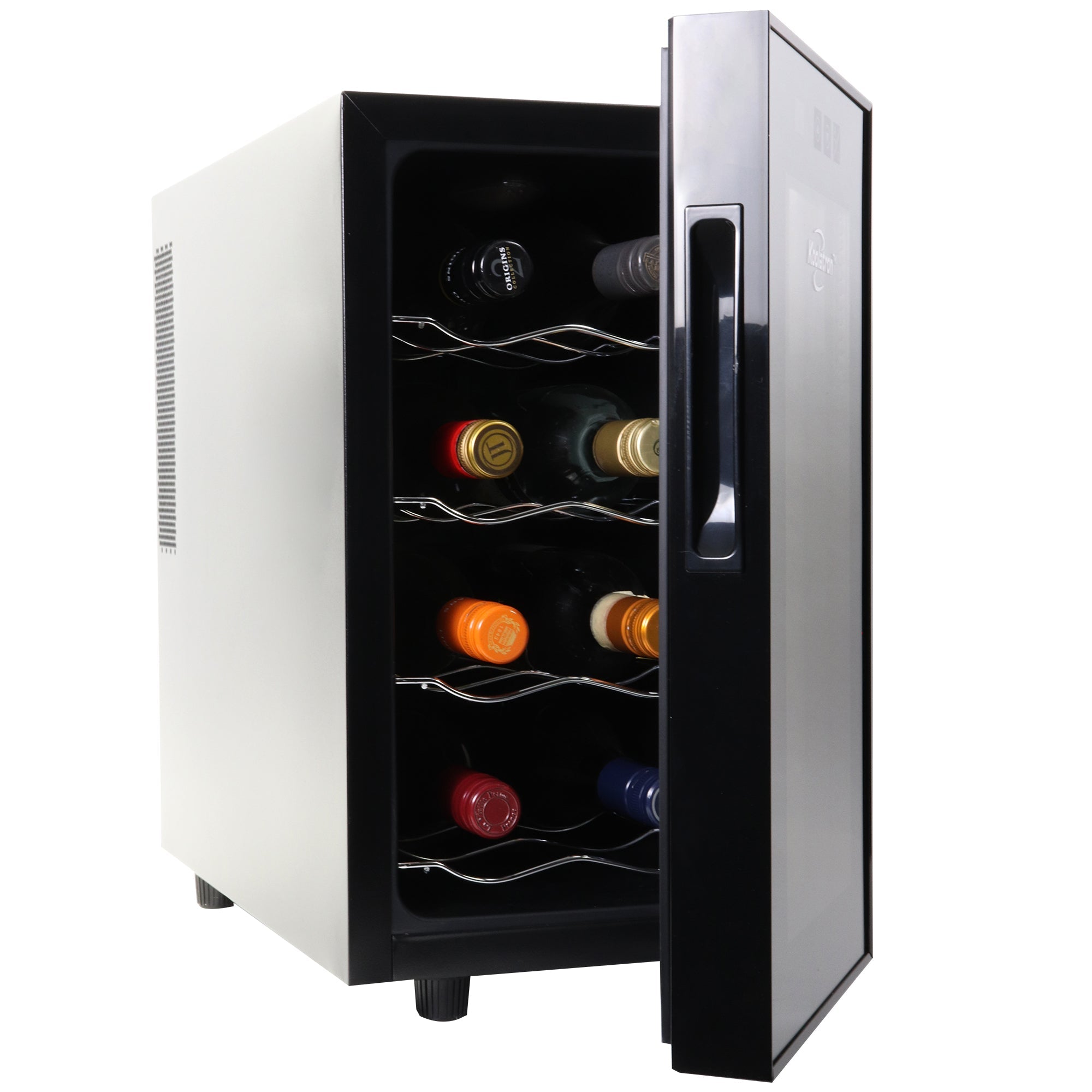 Koolatron Bottle Wine Cooler, Black, Thermoelectric Wine Fridge,  (23L), Freestanding Wine Cellar, Red, White and Sparkling Wine Storage 