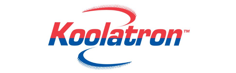 Koolatron logo in red and blue on a white background