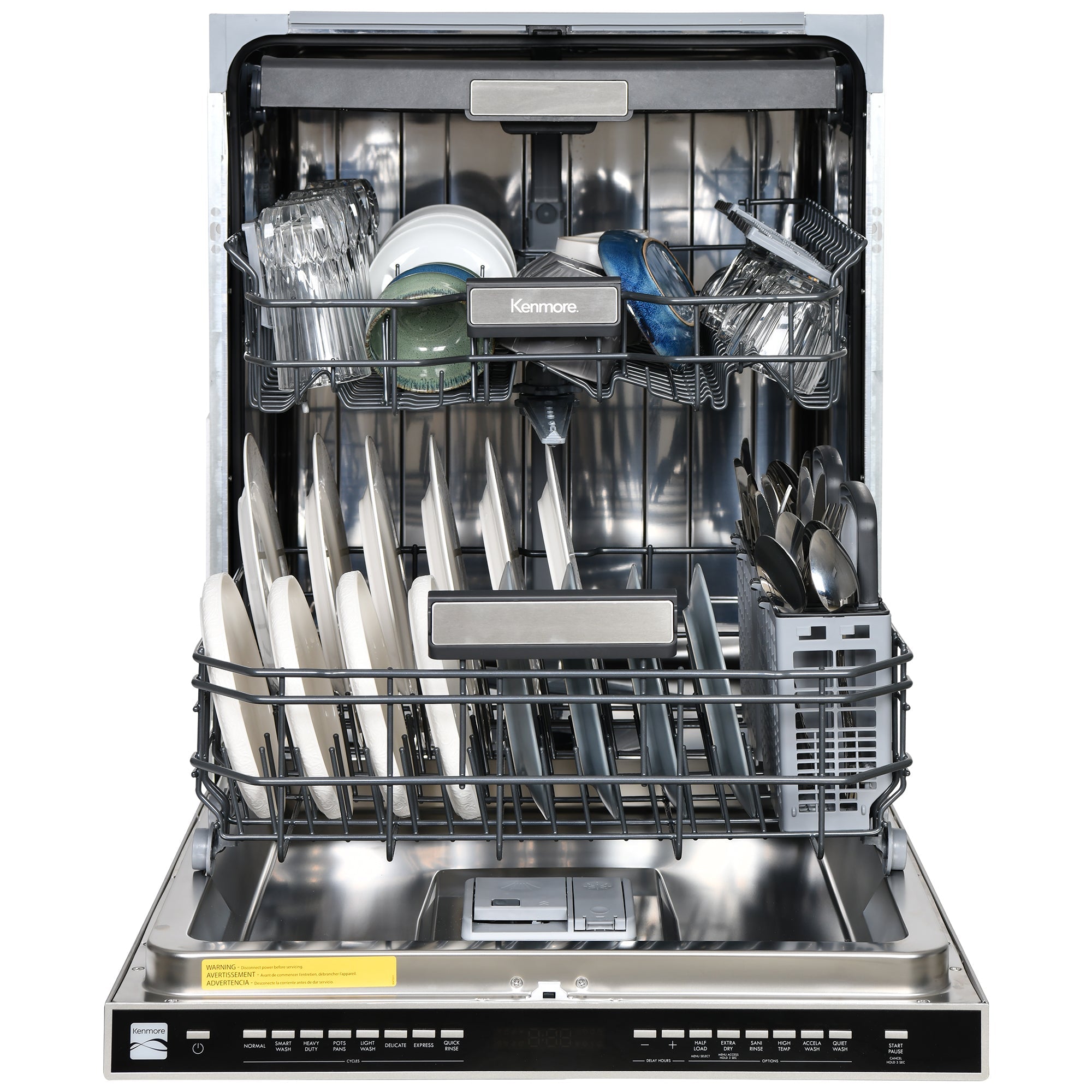 Kenmore 24" Built-In Stainless Tub Dishwasher w/ Removable 3rd Rack & TurboDry™ - Stainless Steel