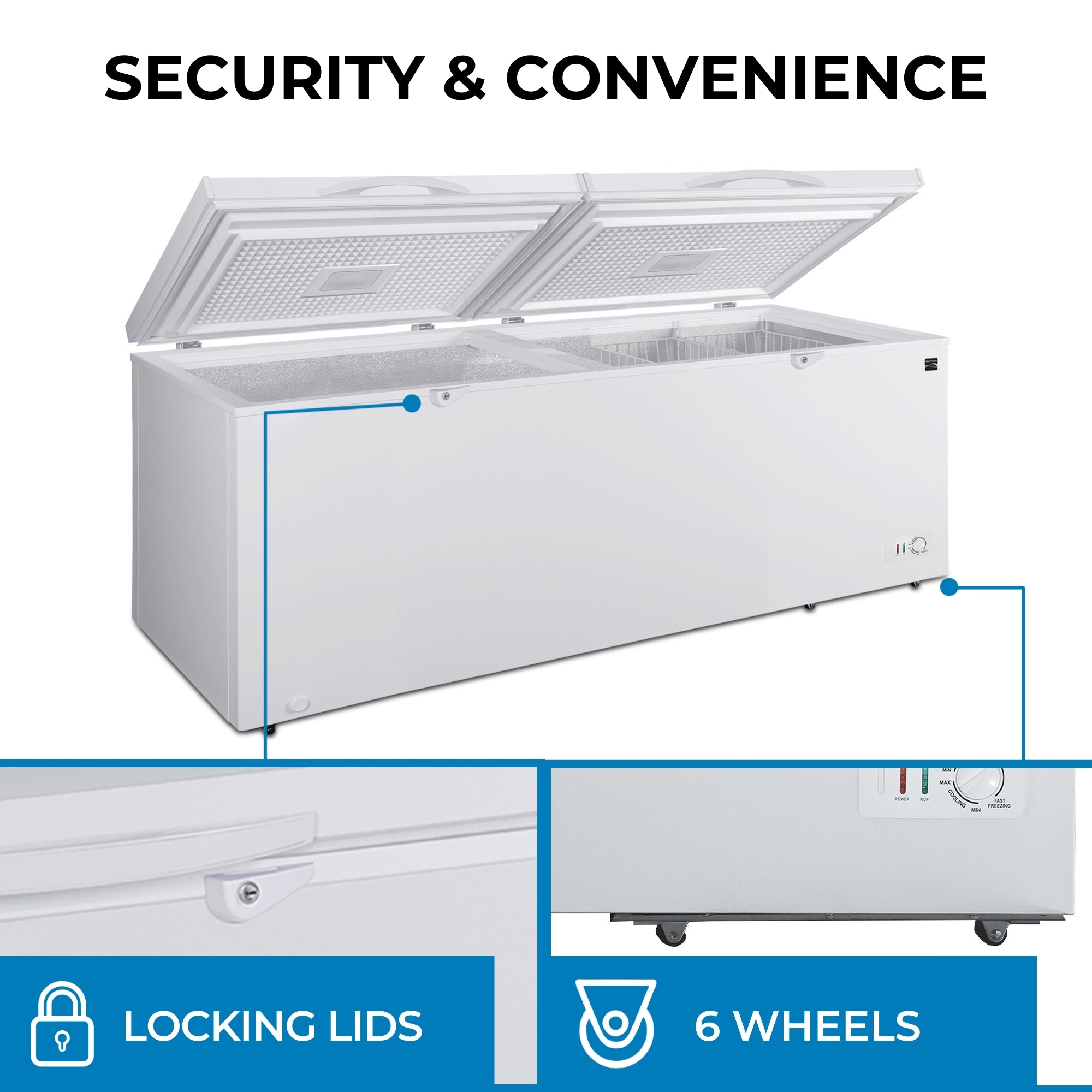 きゃりー様 Kenmore 25 Cu. Ft. Convertible Chest Freezer | White