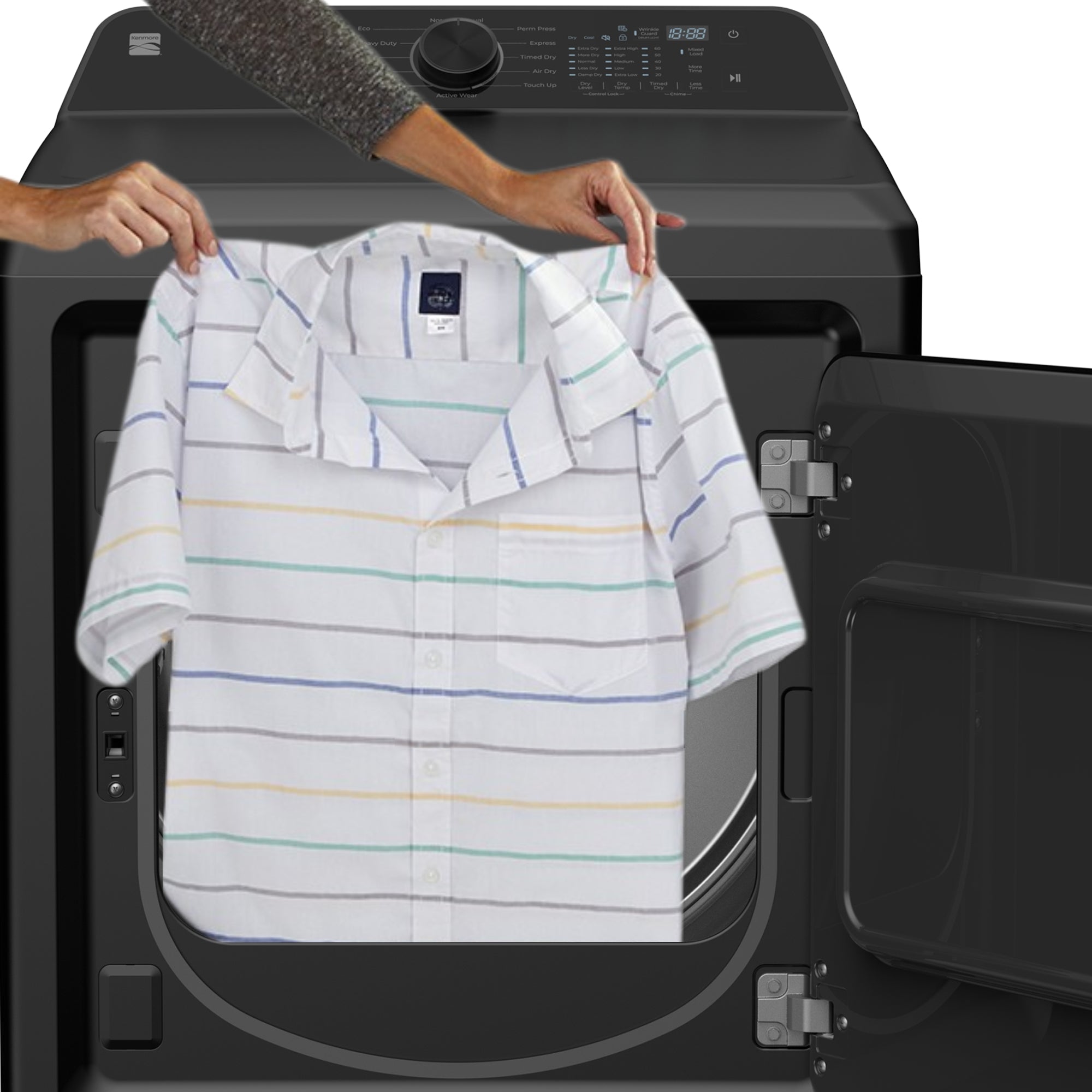 Kenmore 7.5 cu. ft. Electric Dryer with Stainless Steel Drum, Slate Grey