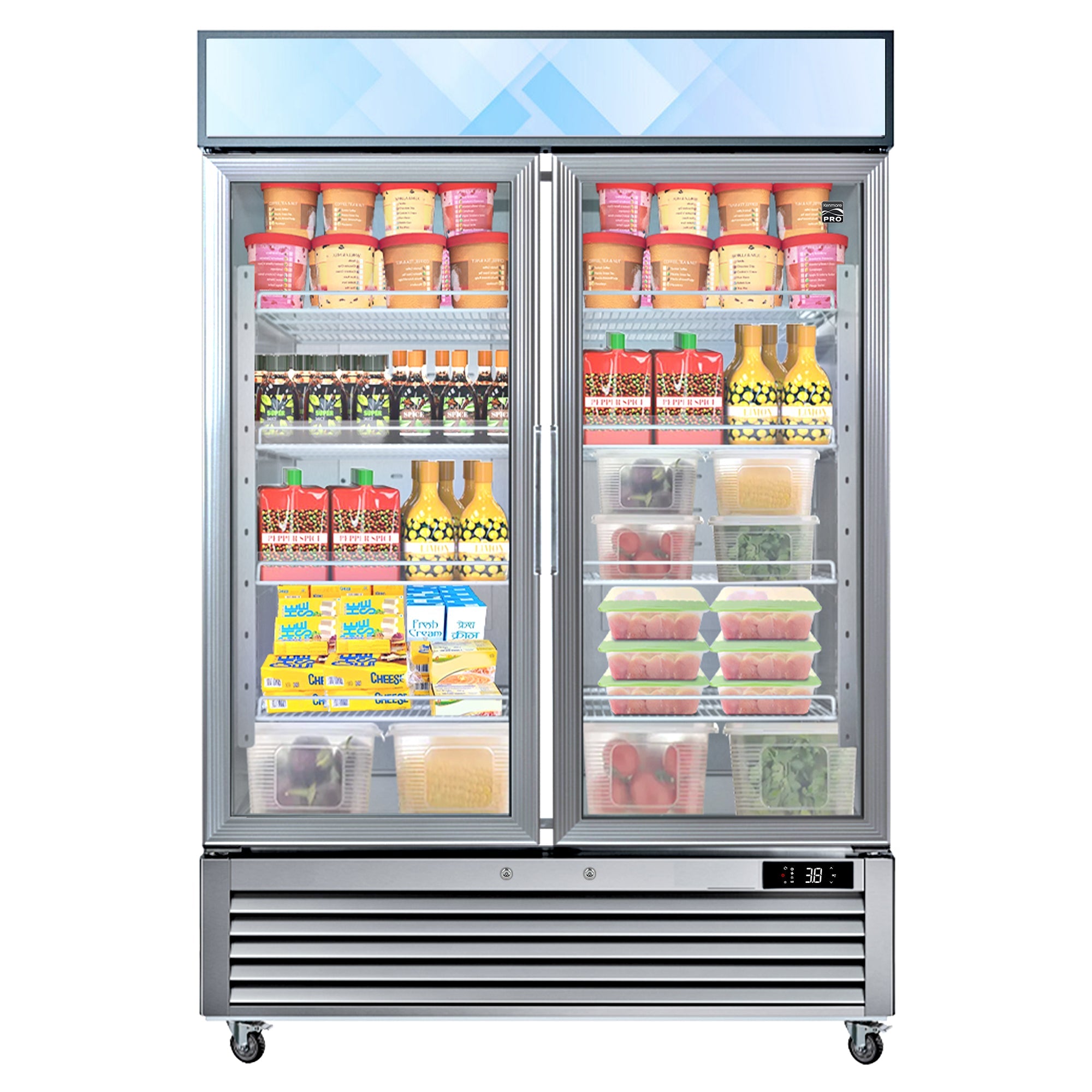 Kenmore Pro 49 cu ft glass door freezer dimensions