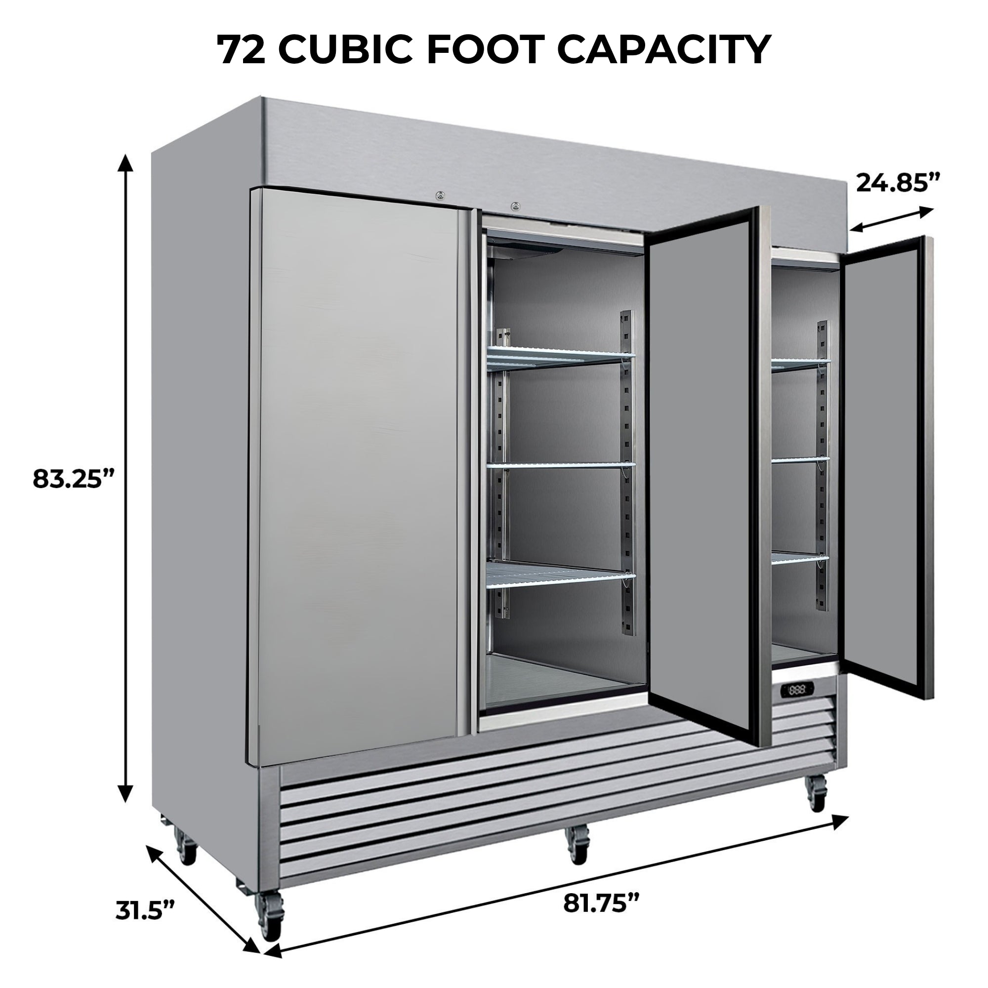 Kenmore Pro 72 cu ft freezer adjustable shelves