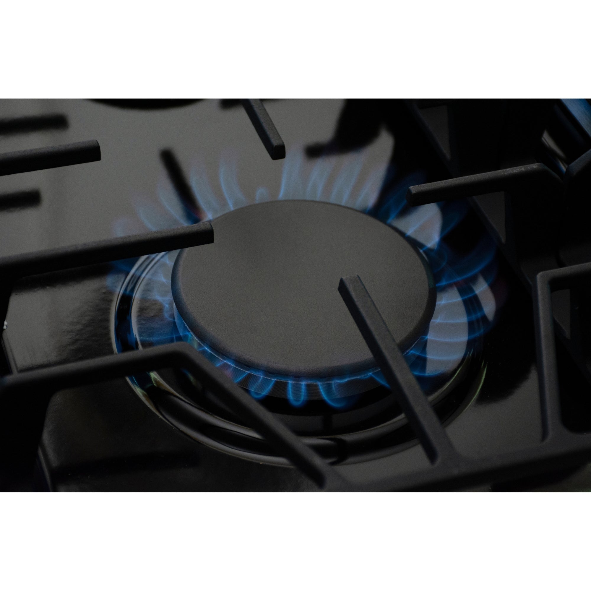 Kenmore PRO gas range cast iron grates detail
