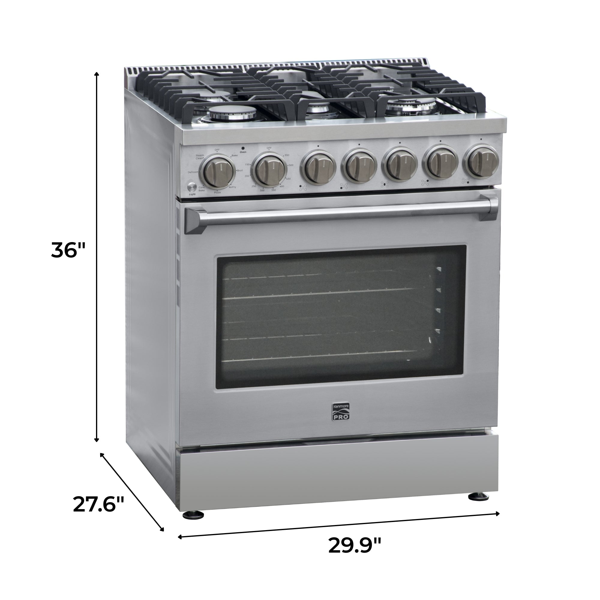 Kenmore PRO gas range air fry basket included
