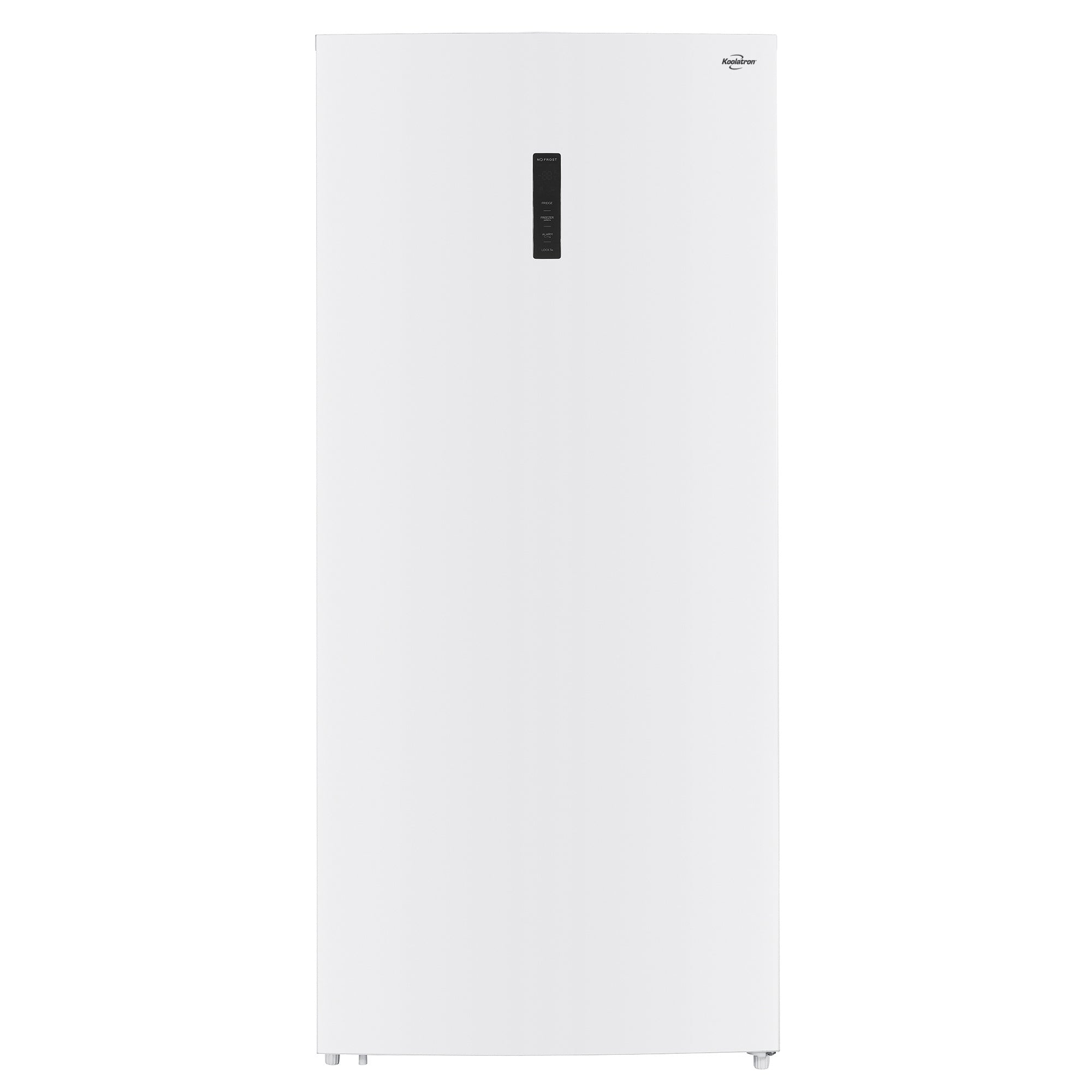 Koolatron convertible upright freezer/refrigerator, closed, on a white background