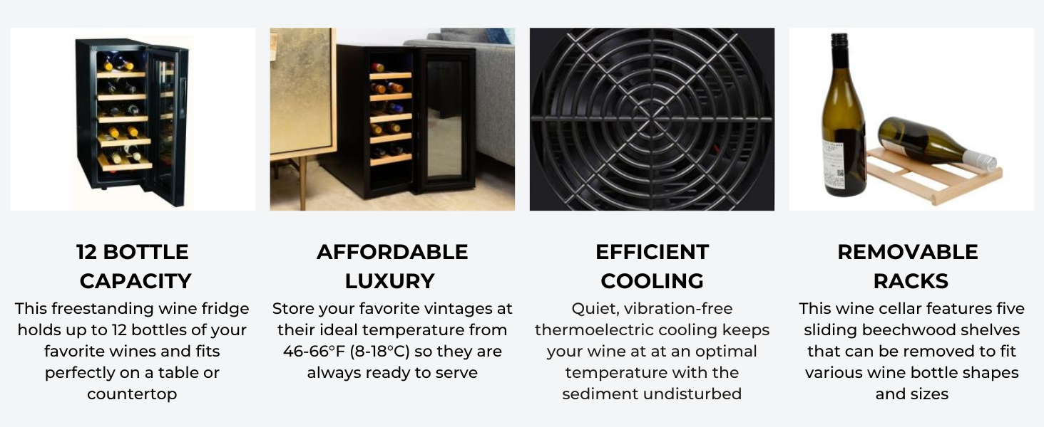 koolatron deluxe 12 bottle wine cellar