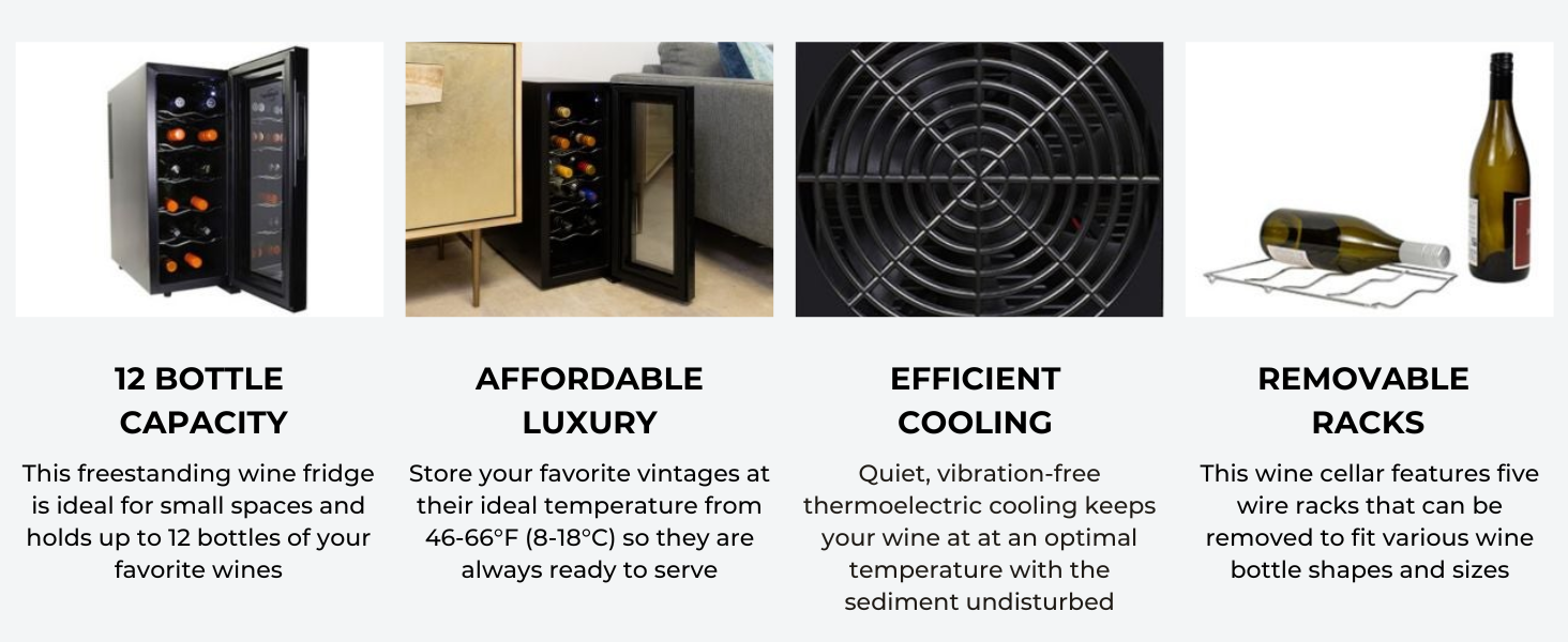 koolatron 12 bottle wine cooler