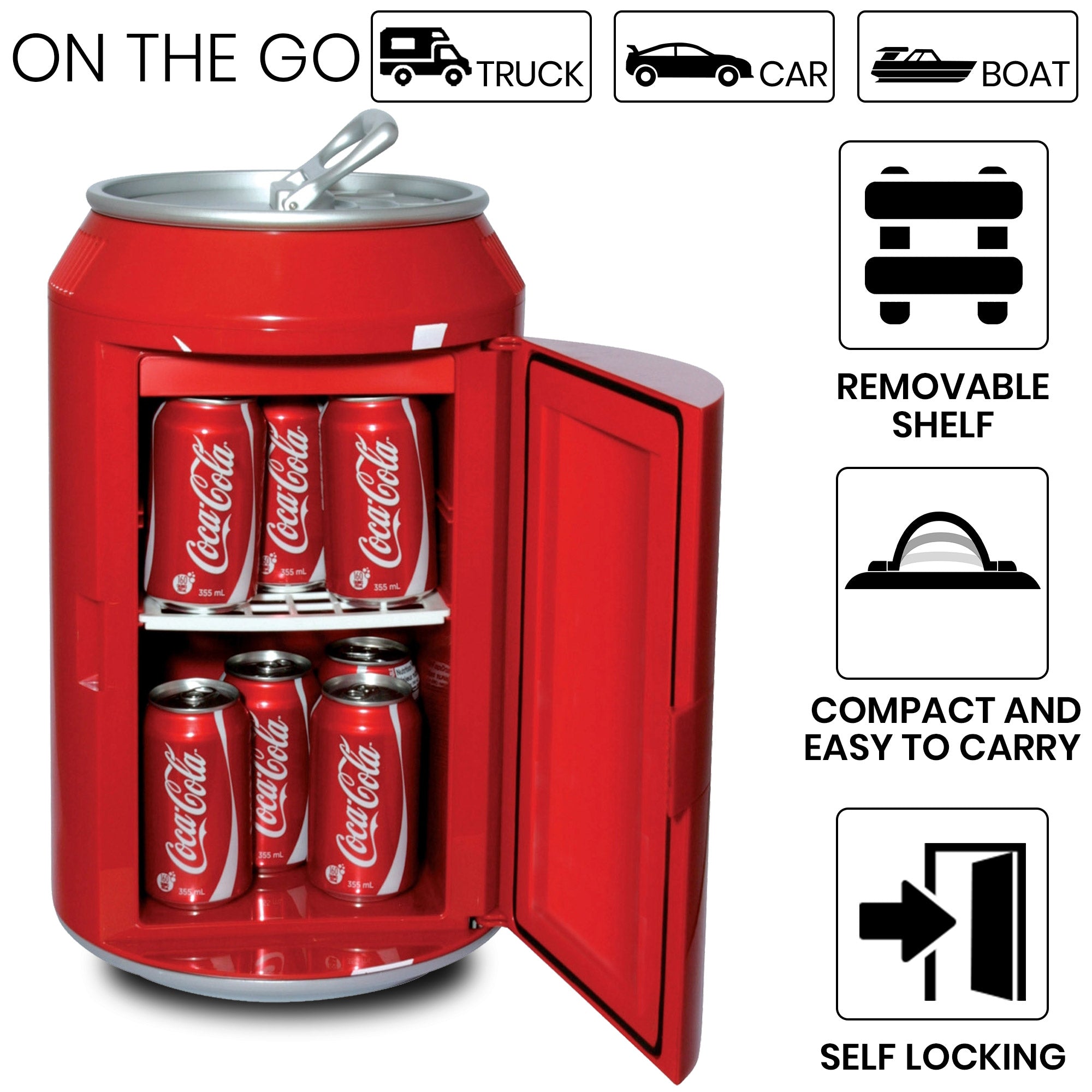 Coca Cola Portable Mini Fridge | Can Shaped | 10L | 12 Cans