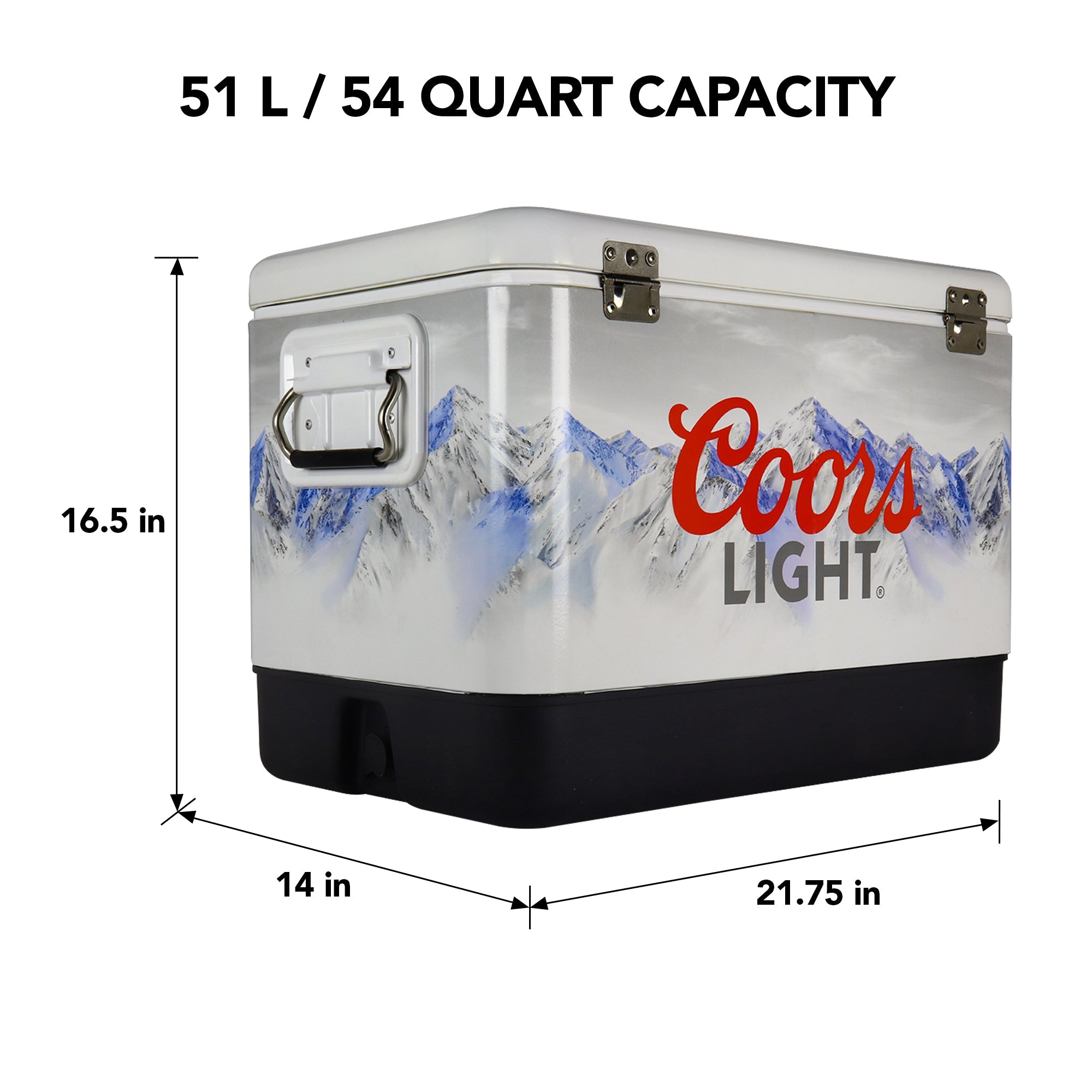 Koolatron Ice Chest Beverage Cooler with Bottle Opener, 51L (54 qt