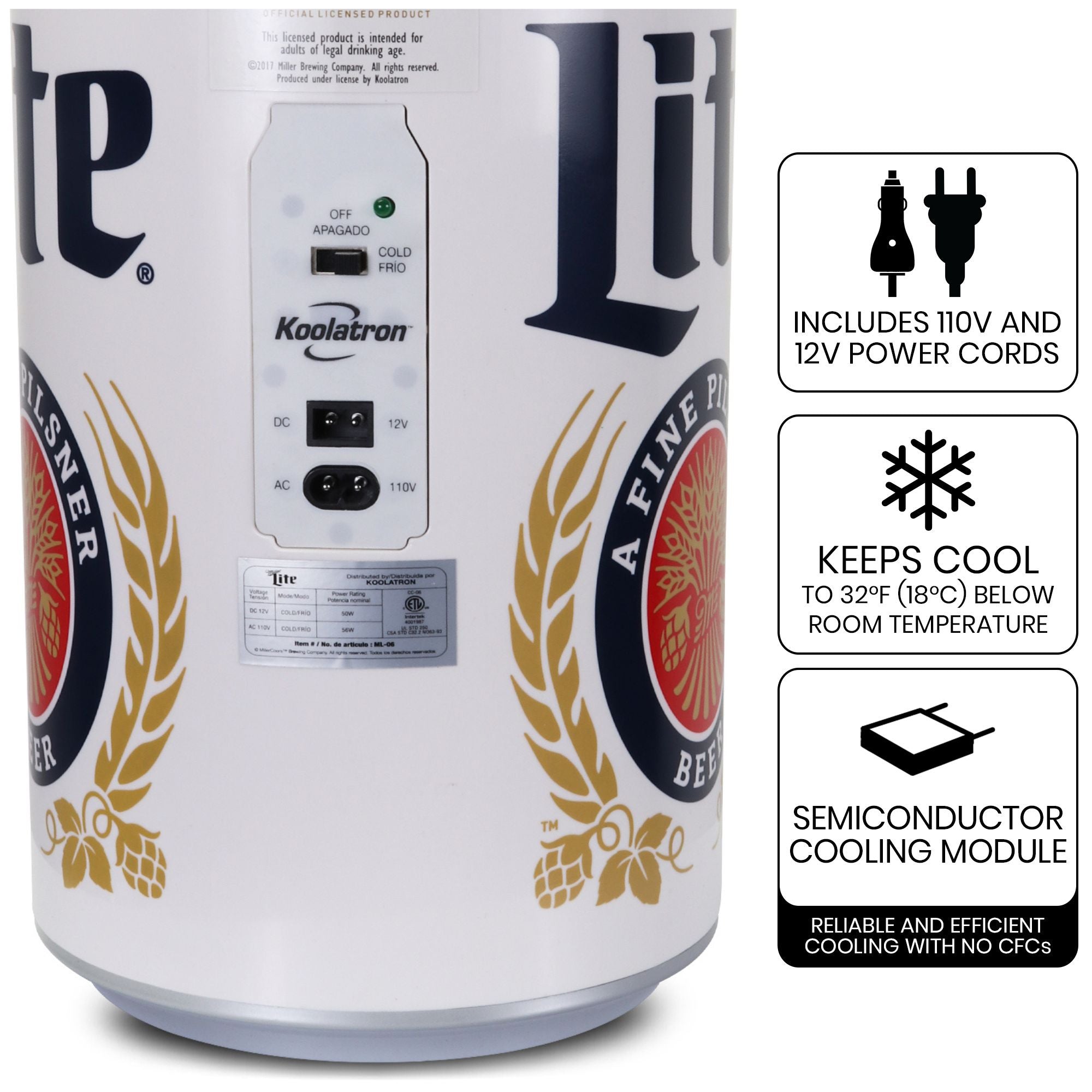 MILLER LITE selling Beer Can Mini Fridge Cooler Tailgate