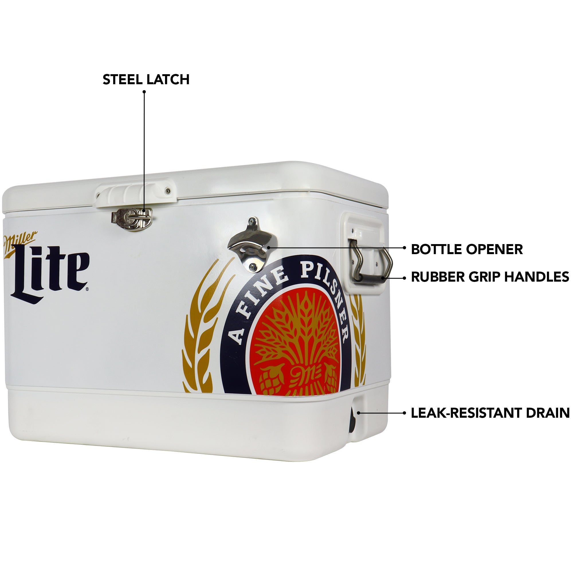 Miller Lite selling Wooden Top Bottle Opener Promo Cooler