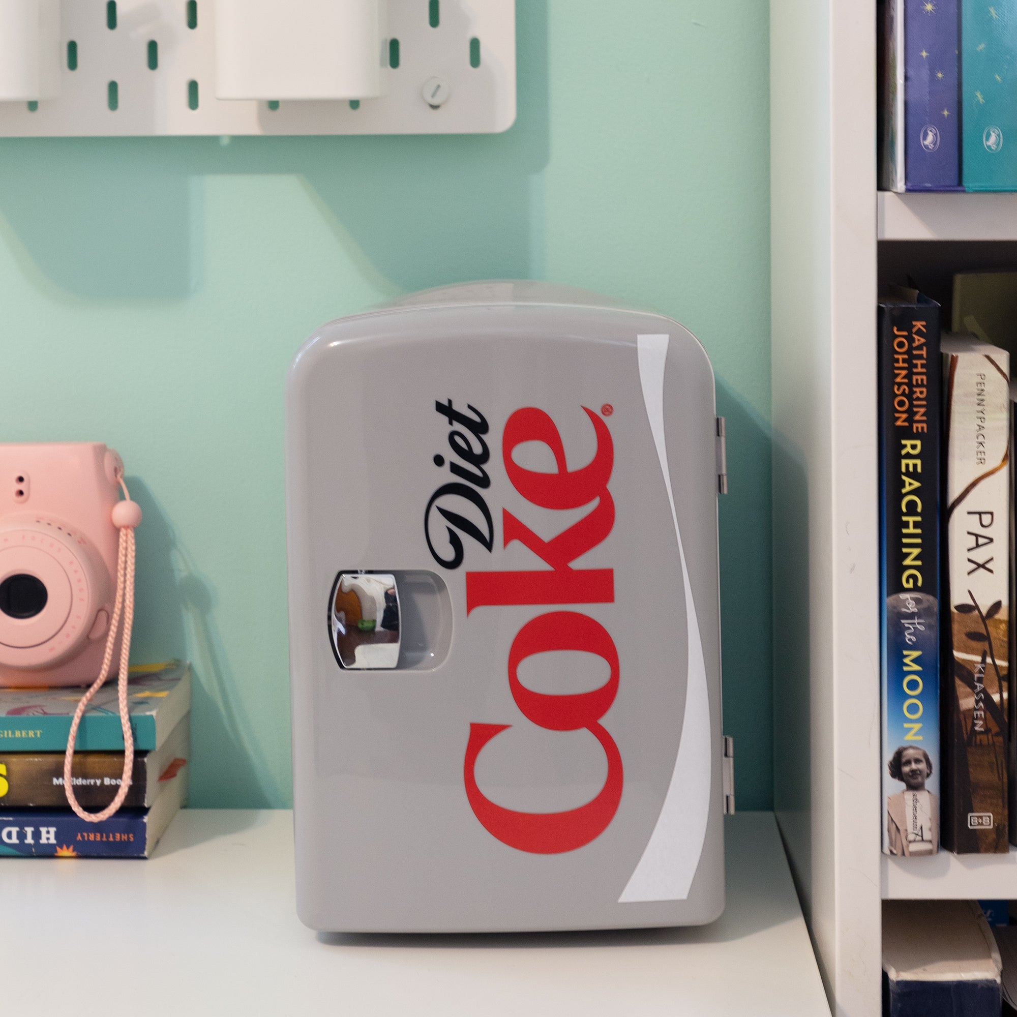Coca-Cola Diet Coke 4L Cooler/Warmer w/ 12V DC and 110V AC Cords, Can Portable Mini Fridge, Personal Travel Refrigerator for Snacks Lunch Drinks